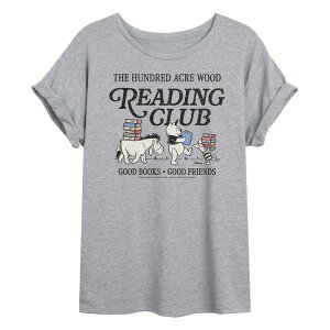 �f�B�Y�j�[ ���f�B�[�X �g�b�v�X T�V���c Juniors' Disney's Winnie The Pooh The Hundred Acre Wood Oversized Tee Heather Gray �O���[