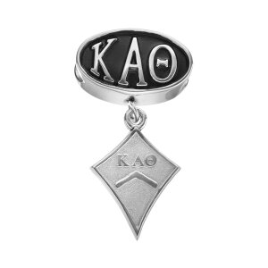 yz SA[g fB[X uXbgEoOEANbg ANZT[ LogoArt Kappa Alpha Theta Sterling Silver Sorority Symbol Charm Grey