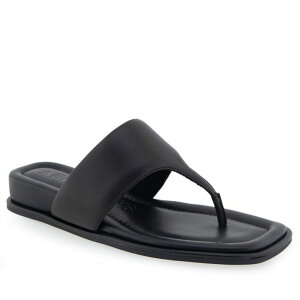 �G�A���\�[���Y ���f�B�[�X �V���[�Y �T���_�� Aerosoles Barry Women's Wedge Sandals Black Leather �u���b�N