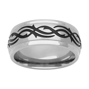 �A���u�����f�b�h �����Y �A�N�Z�T���[ �����O T�V���c Unbranded Men'stainlessteel & Black Tribal Design Band Ring Stainless �u���b�N