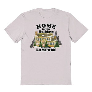 �A�j���L�����N�^�[ �����Y �g�b�v�X T�V���c �O���t�B�b�N Licensed Character Men's Nationalampoon's Christmas Vacation Home For The Holidays Graphic Tee Ice Gray �O���[