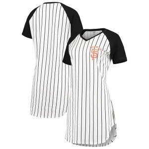 �A���u�����f�b�h ���f�B�[�X �A���_�[�E�F�A �i�C�g�E�F�A V�l�b�N �V���c Unbranded Women's Conceptsport White/Black San Francisco Giants Vigor Pinstripe Raglan V-Neck Nightshirt Gnt White �z���C�g
