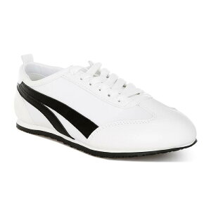 �����h�����O ���f�B�[�X �V���[�Y �X�j�[�J�[ �g�[�� ���[�X London Rag Montek Women's Metallic Lace-Up Sneakers White �z���C�g