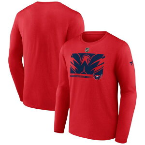 �t�@�i�e�B�N�X �����Y �g�b�v�X T�V���c �L���b�v Men's Fanatics Red Washington Capitals Authentic Pro Core Collection Secondary Long Sleeve T-Shirt Cap Red ���b�h