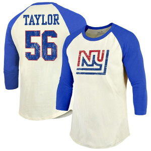 �}�W�F�X�e�B�b�N �����Y �g�b�v�X T�V���c Men's Majestic Threads Lawrence Taylor Cream/Red New York Giants Retired Player Name & Number 3/4 Raglan Sleeve T-Shirt Gia Beige �x�[�W��