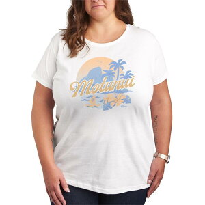 �f�B�Y�j�[ ���f�B�[�X �g�b�v�X T�V���c �v���X�T�C�Y �O���t�B�b�N Plusize Disney Moana Motunui Graphic Tee White �z���C�g