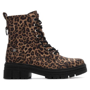 ���t���b�V�� ���f�B�[�X �V���[�Y �u�[�c�E���C���u�[�c Refresh Women's Casual Combat Booties 173166 Leopard �A�j�}��