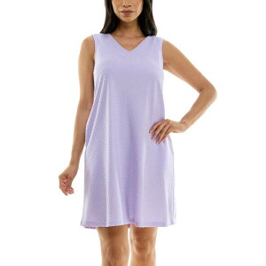 �j�i���I�i���h ���f�B�[�X �g�b�v�X �����s�[�X V�l�b�N Women's Nina Leonard V-Neck Reversible Trapeze Dress Lavender ���x���_�[