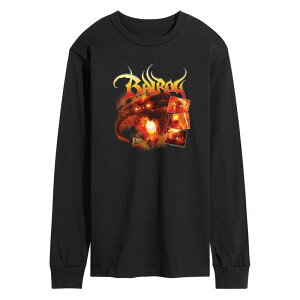 �A�j���L�����N�^�[ �����Y �g�b�v�X T�V���c �O���t�B�b�N Licensed Character Men's Lord Of The Rings Balrog 90s Long Sleeve Graphic Tee Black �u���b�N