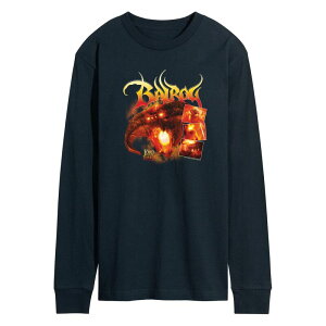�A�j���L�����N�^�[ �����Y �g�b�v�X T�V���c �O���t�B�b�N Licensed Character Men's Lord Of The Rings Balrog 90s Long Sleeve Graphic Tee Navy �l�C�r�[