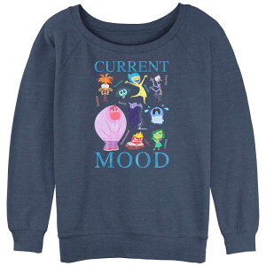 �f�B�Y�j�[ �s�N�T�[ ���f�B�[�X �g�b�v�X T�V���c �p�C�� �O���t�B�b�N Disney / Pixar's Inside Out 2 Current Mood Juniors' Graphic Slouchy Terry Blue Heather �w�U�[
