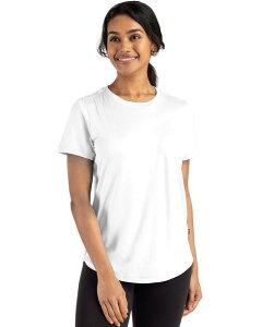 �J�b�^�[�A���h�o�b�N ���f�B�[�X �g�b�v�X T�V���c Cutter & Buck Coastlinepicomfort Womens Eco S/S Tee White �z���C�g