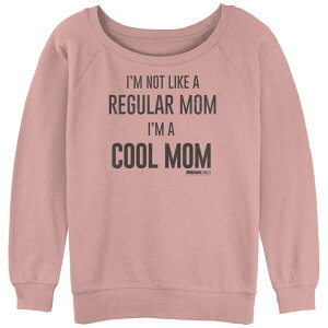 �A�j���L�����N�^�[ ���f�B�[�X �g�b�v�X T�V���c �O���t�B�b�N Licensed Character Juniors' Mean Girls I'm a Cool Mom Graphic Pullover Desert Pink �s���N