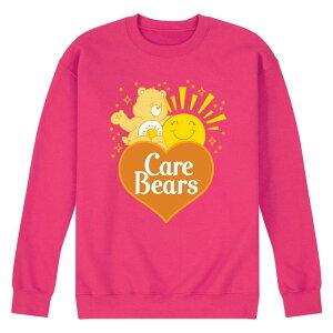 �A�j���L�����N�^�[ �����Y �g�b�v�X T�V���c �X�E�F�b�g ���S �t���[�X Licensed Character Men's Care Bears Funshine Logo Fleece Sweatshirt Magenta �}�[���^
