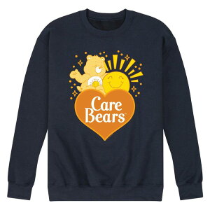 �A�j���L�����N�^�[ �����Y �g�b�v�X T�V���c �X�E�F�b�g ���S �t���[�X Licensed Character Men's Care Bears Funshine Logo Fleece Sweatshirt Navy �l�C�r�[