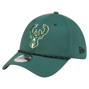 �j���[�G�� �����Y �A�N�Z�T���[ �X�q Men's New Era Hunter Green Milwaukee Bucks Featherweight Poly Rope Flex 39Thirty Hat Buk Multi �}���`�J���[