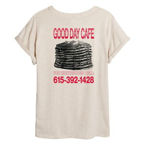 �A�j���L�����N�^�[ ���f�B�[�X �g�b�v�X T�V���c Licensed Character Juniors' Russell Dickerson Gooday Cafe Oversized Tee Beige �x�[�W��