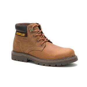 �L���^�s���[ �����Y �V���[�Y �u�[�c�E���C���u�[�c Caterpillar Outbase Men's Waterproof Work Boots Light Brown �u���E��