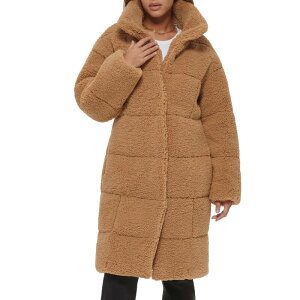 ���[�o�C�X ���f�B�[�X �A�E�^�[ �W���P�b�g�E�u���]�� �L���e�B���O �R�[�g Women's Levi's Long Quilted Sherpa Coat Chestnut