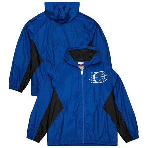 �~�b�`�F��&�l�X �����Y �A�E�^�[ �W���P�b�g�E�u���]�� Men's Mitchell & Ness Blue Orlando Magic Playmaker Full-Zip Hooded Windbreaker Jacket Mag Blue �u���[