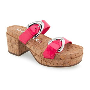 �G�A���\�[���Y ���f�B�[�X �V���[�Y �T���_�� �v���b�g�t�H�[�� �q�[�� Aerosoles Chance Women's Platform Heeled Sandals Virtual Pink Patent Pu �s���N