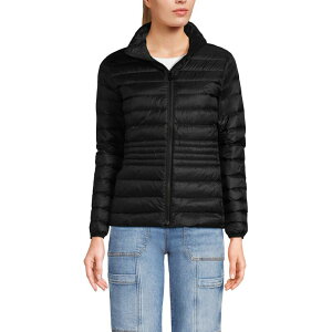 �����Y�G���h ���f�B�[�X �A�E�^�[ �W���P�b�g�E�u���]�� �_�E�� Women's Lands' End Wanderweight Midweight Down Jacket Black �u���b�N