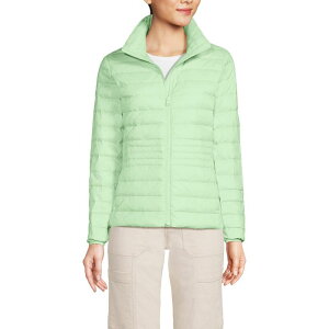 �����Y�G���h ���f�B�[�X �A�E�^�[ �W���P�b�g�E�u���]�� �_�E�� Women's Lands' End Wanderweight Midweight Down Jacket Icy Mint Green �O���[��