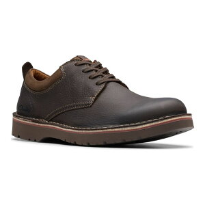 �N���[�N�X �����Y �V���[�Y �I�b�N�X�t�H�[�h ���U�[ Clarks Eastford Low Men's Leather Shoes Dark Brown �u���E��