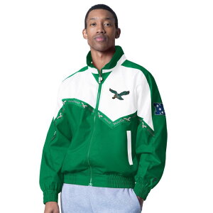 �A���u�����f�b�h �����Y �A�E�^�[ �W���P�b�g�E�u���]�� Unbranded Men's Pro Player White/Kelly Green Philadelphia Eagles Retro Tape II Lightweight Full-Zip Jacket Eag White �z���C�g