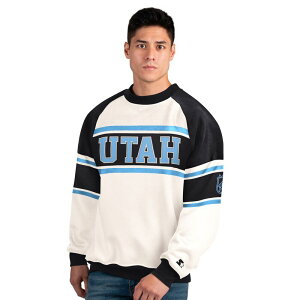 �X�^�[�^�[ �����Y �g�b�v�X T�V���c �N���[�l�b�N �X�E�F�b�g �t���[�X Men'starter White Utah Mammoth Defense Fleece Crewneck Sweatshirt Utm White �z���C�g