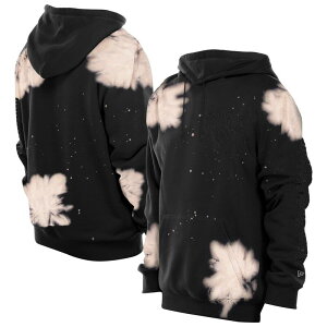 �j���[�G�� �����Y �g�b�v�X T�V���c �p�[�J�[ Men's New Era Black New Yorknicks Injection Bleached Out Raw Edge Hoodie Kni Black �u���b�N