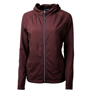 �J�b�^�[�A���h�o�b�N ���f�B�[�X �A�E�^�[ �W���P�b�g�E�u���]�� �j�b�g Cutter & Buck Adapt Eco Knit Hybrid Recycled Womens Full Zip Jacket Bordeaux