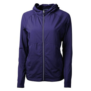 �J�b�^�[�A���h�o�b�N ���f�B�[�X �A�E�^�[ �W���P�b�g�E�u���]�� �j�b�g Cutter & Buck Adapt Eco Knit Hybrid Recycled Womens Full Zip Jacket College Purple �p�[�v��