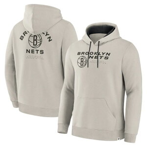 �t�@�i�e�B�N�X �����Y �g�b�v�X T�V���c �p�[�J�[ Men's Fanatics Off White Brooklynets Crossover Collection Blocked Shot Premium Pullover Hoodie Net Beige �x�[�W��