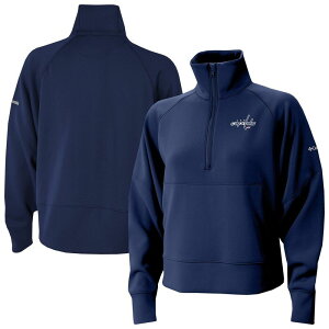 �R�����r�A ���f�B�[�X �g�b�v�X T�V���c �L���b�v Women's Columbia Navy Washington Capitals Wickhams Hills Raglan Omni-Wick Half-Zipullover Cap Navy �l�C�r�[