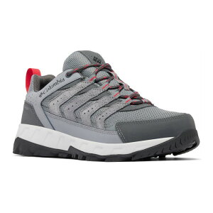 �R�����r�A �����Y �V���[�Y �X�j�[�J�[ Columbia Strata Trail Men's Lowaterproof Hiking Shoes Ti Gray Steel Red �O���[