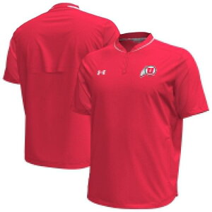 �A���_�[�A�[�}�[ �����Y �g�b�v�X T�V���c Men's Under Armoured Utah Utes Motivate Quarter-Zip Top Ute Red ���b�h