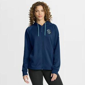 �t�@�i�e�B�N�X ���f�B�[�X �A�E�^�[ �W���P�b�g�E�u���]�� �p�[�J�[ Women's Fanatics Deep Sea Blue Seattle Kraken Authentic Pro Rink Raglan Full-Zip Hoodie Krk Navy �l�C�r�[