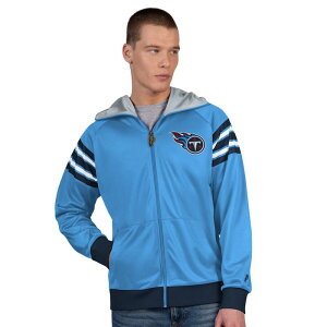 �A���u�����f�b�h �����Y �A�E�^�[ �W���P�b�g�E�u���]�� Unbranded Men's Pro Player Light Blue/Navy Tennessee Titans Helmet Full-Zip Hooded Track Jackettn Light �l�C�r�[