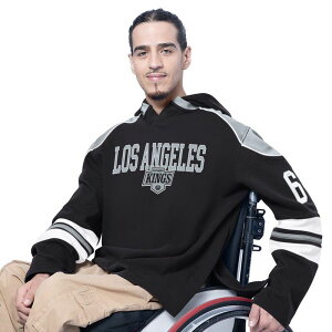 �J�[�� �o���N�X �����Y �g�b�v�X T�V���c Men's G-III Sports by Carl Banks Black Los Angeles Kings Adaptive Wear Lord Stanley Hooded Long Sleeve T-Shirt Kgs Black �u���b�N