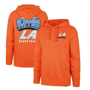 �t�H�[�e�B�Z�u���u�����h �����Y �g�b�v�X T�V���c �p�[�J�[ 47 Brand Men's '47 Orange LA Clippers 2025/26 City Edition Jab Step Headline Hoodie Clp Orange �I�����W