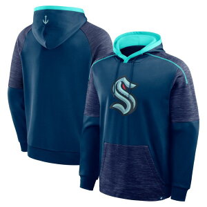 �t�@�i�e�B�N�X �����Y �g�b�v�X T�V���c �p�[�J�[ Men's Fanatics Deep Sea Blue Seattle Kraken Goaltender Defender Pullover Hoodie Krk Navy �l�C�r�[