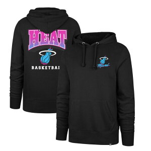�t�H�[�e�B�Z�u���u�����h �����Y �g�b�v�X T�V���c �p�[�J�[ 47 Brand Men's '47 Black Miami Heat 2025/26 City Edition Jab Step Headline Hoodie Hea Black �u���b�N