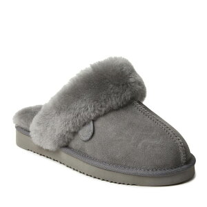 �f�B�A�t�H�[���Y ���f�B�[�X �V���[�Y �T���_�� Fireside by Dearfoamsydney Scuff Women'slippers Gray �O���[