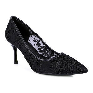 �����h�����O ���f�B�[�X �V���[�Y �p���v�X ���[�X London Rag Reunion Women's Lace Stiletto Pumps Black �u���b�N