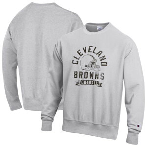 �`�����s�I�� �����Y �g�b�v�X T�V���c �X�E�F�b�g �t���[�X Men's Champion Heather Gray Cleveland Browns Reverse Weave Fleece Pullover Sweatshirt Brn Grey �O���[