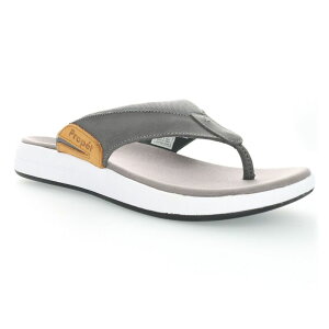 vybg Y V[Y T_ Propet Easton Men's Thong Sandals Gray O[