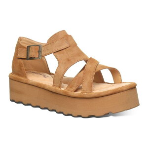 �x�A�p�E ���f�B�[�X �V���[�Y �T���_�� �v���b�g�t�H�[�� Bearpaw Pinnacle Women's Platform Buckle Sandals Brown �u���E��