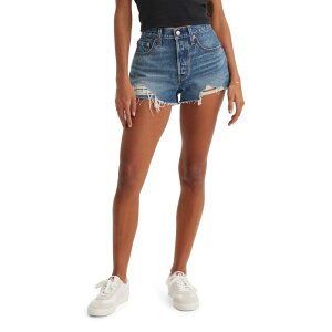 ���[�o�C�X ���f�B�[�X �{�g���X �n�[�t�p���c�E�V���[�c �V���[�g�p���c Women's Levi's 501 Original Jean Shorts Darn It Now