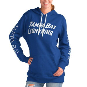 G-III ���f�B�[�X �g�b�v�X T�V���c �p�[�J�[ Women's G-III 4Her by Carl Banks Blue Tampa Bay Lightning Overtime Pullover Hoodie Lgh Blue �u���[
